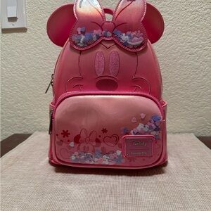 Loungefly Disney Minnie Mouse Pink Confetti Mini Backpack
